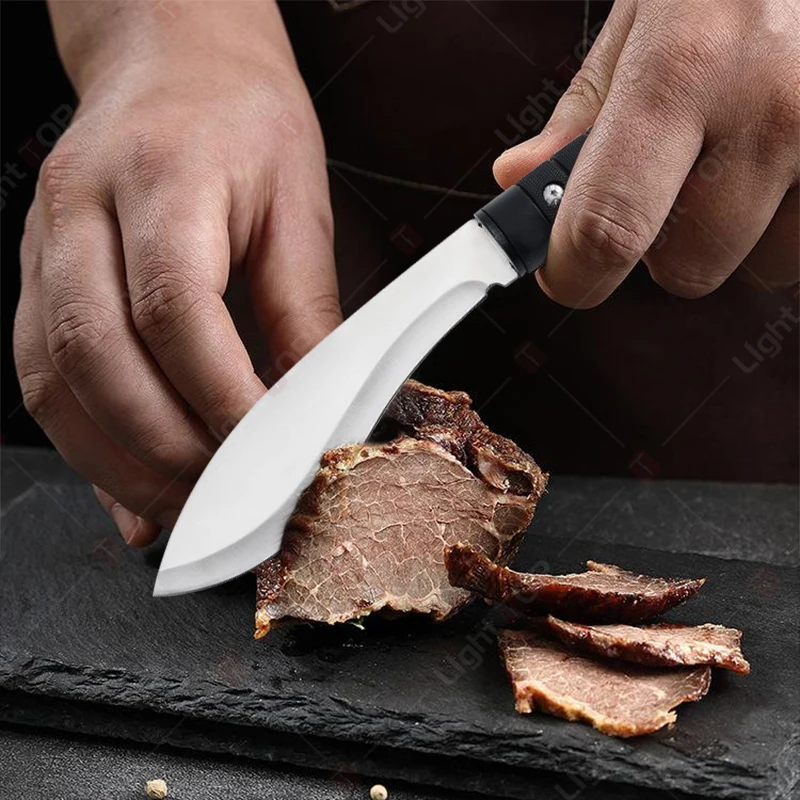 Stainless Steel Kitchen Knife Household Vegetable Fruit Knife Meat Cleaver Forged Knife Boning Knife Barbecue Meat Cooking Knife