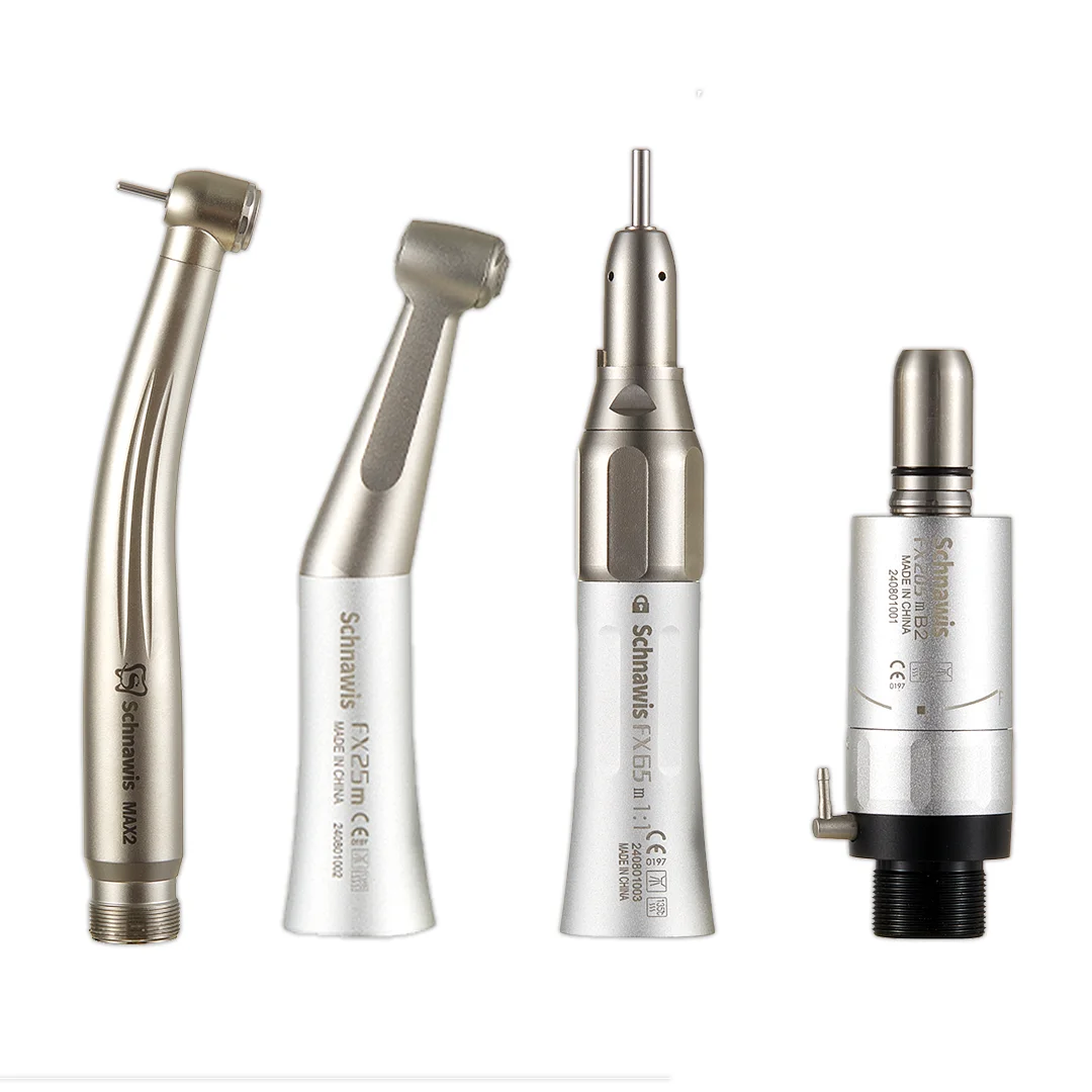 Dental 1:1 Contra Angle Low Speed Direct Drive Handpiece FX Set 500LG Turbine Handpiece Pana-Max2 Turbine Handpiece