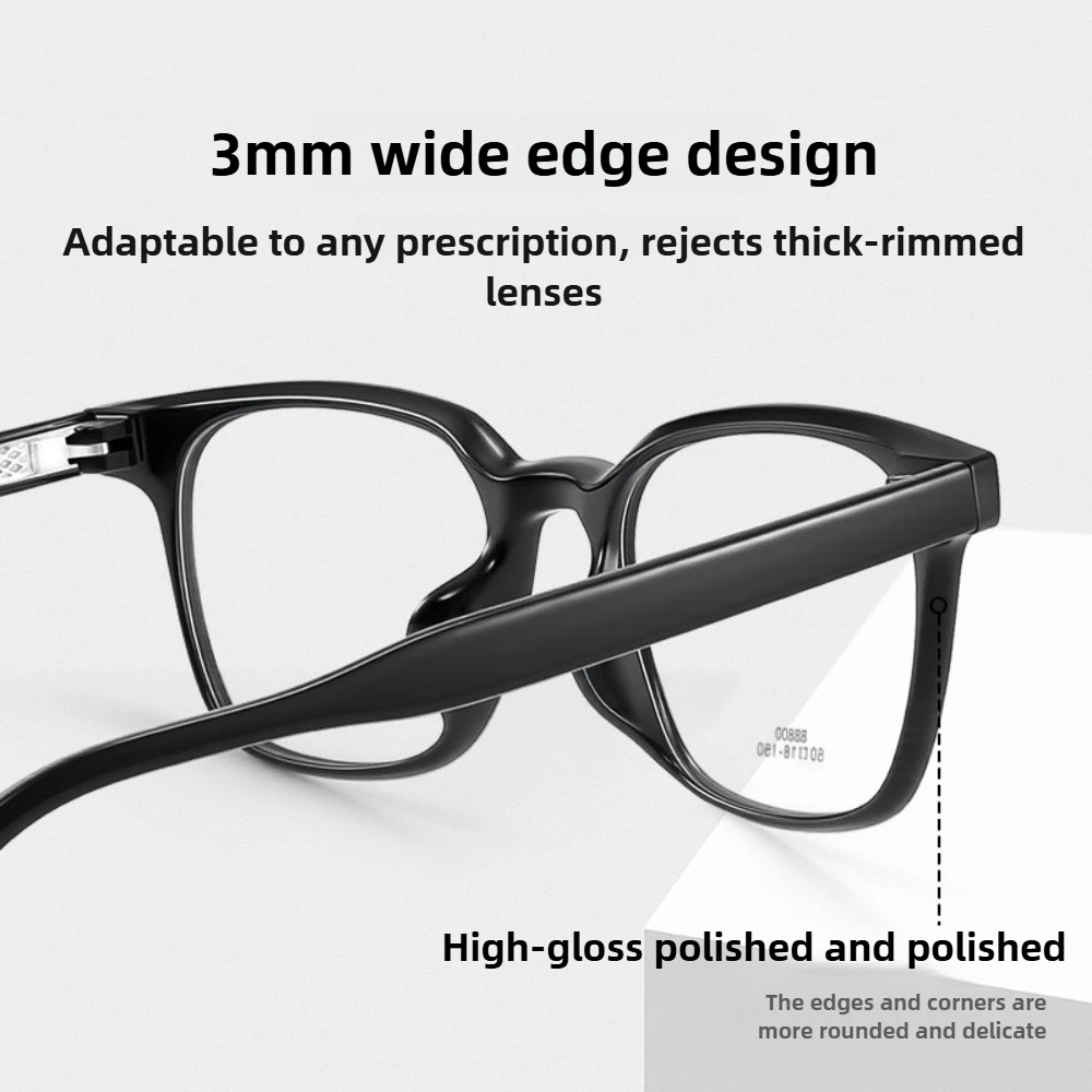Korean version plate glasses frame women's high-end sense square round face thin optical glasses myopia can be matched