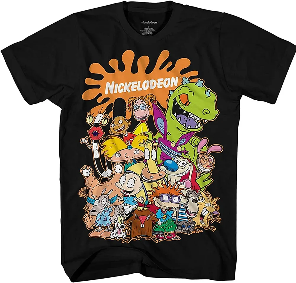 Hey Arnold Characters Handshake Retro T-shirt | Unisex Heavy Cotton T-shirt