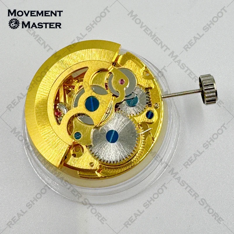 Máquina de Horquilla automática hueca 7120, accesorios de reloj con movimiento dorado y plateado de tres Pines, nuevo sistema 7120