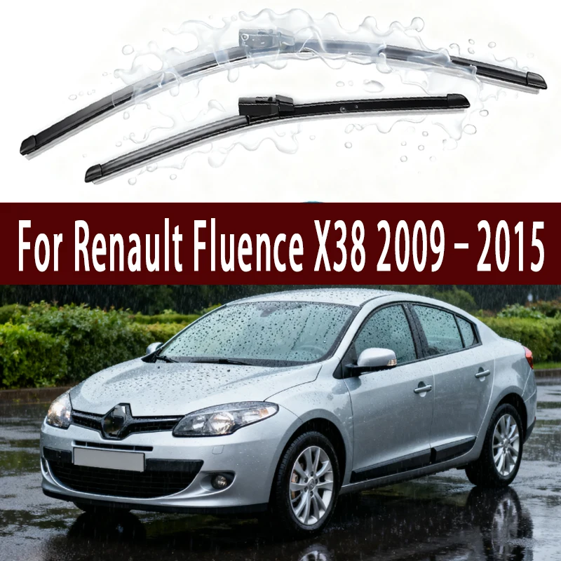 

For Renault Fluence X38 2009-2015 2010 2011 2012 2013 2014 Front Windshield Wiper Blades 2pcs Windscreen Window Accessories