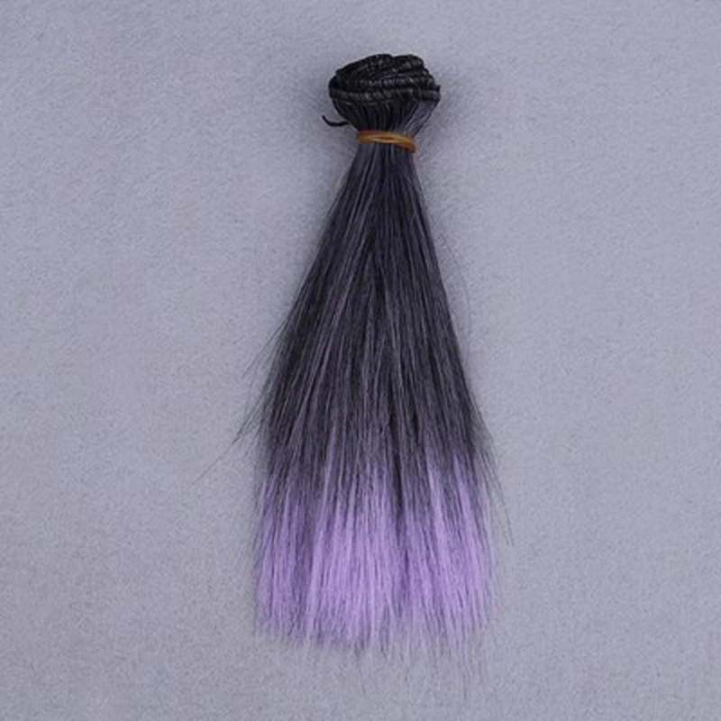 Free Shipping 15cm Wholesales BJD/SD Doll Hair/ DIY Doll Straight Hair/wig for Bjd Doll Rainbow Color Hair for Doll