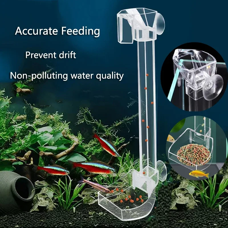 

1Set Acrylic Aquarium Feeder Tube Dish Transparent Fish Tank Shrimp Snail Shrimp Food Feeder Bowl Aquarium Feeding Accessories