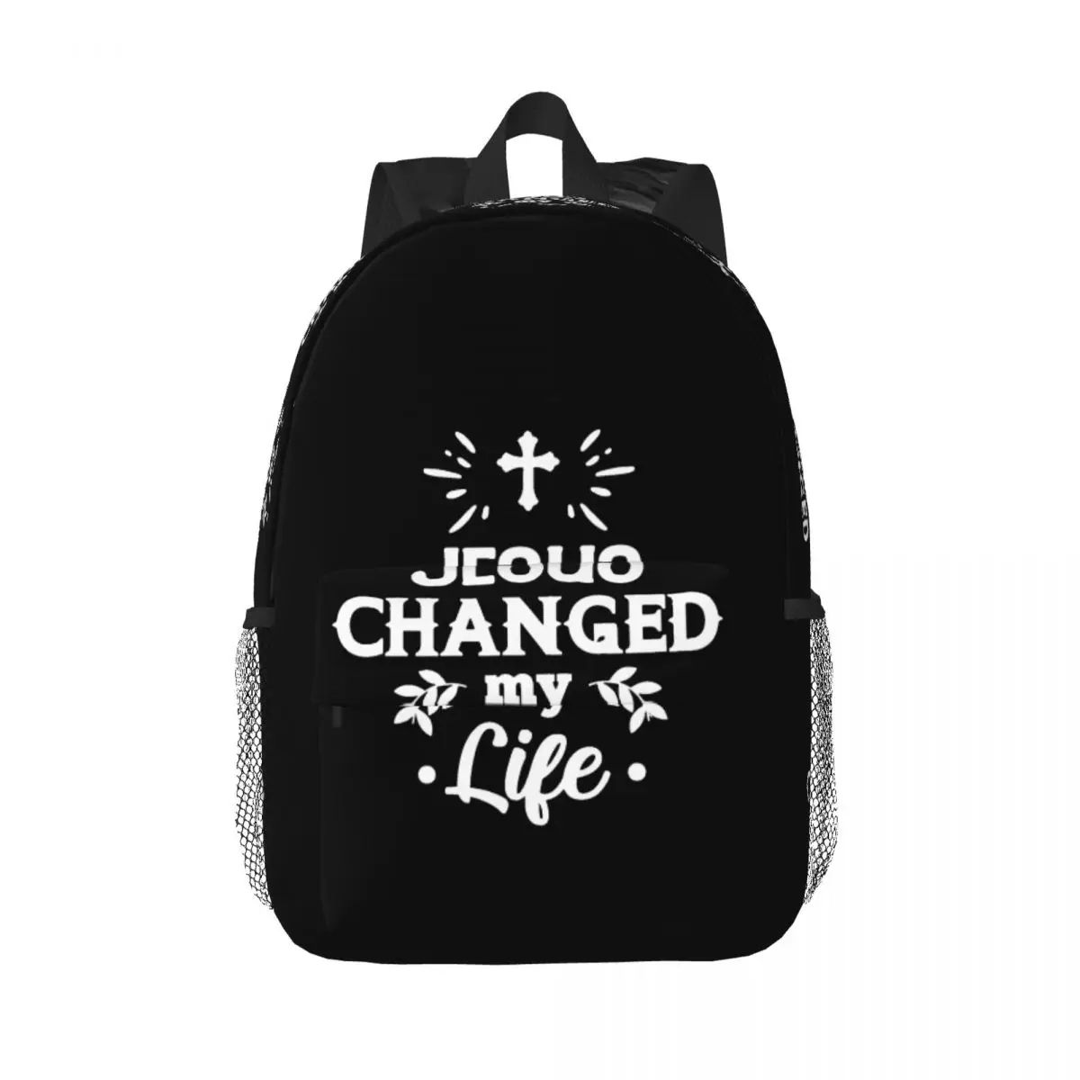 Jesus Changed My Life Backpack Middle High College School Student Bookbag