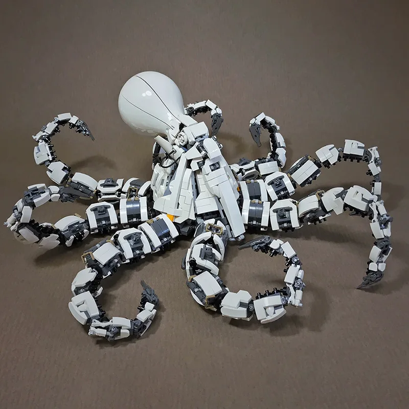 Small Particle Assembly Mecha Octopus Toys Mechanical Animal Movable Tentacle Collection Of Animal Building Blocks Decoration