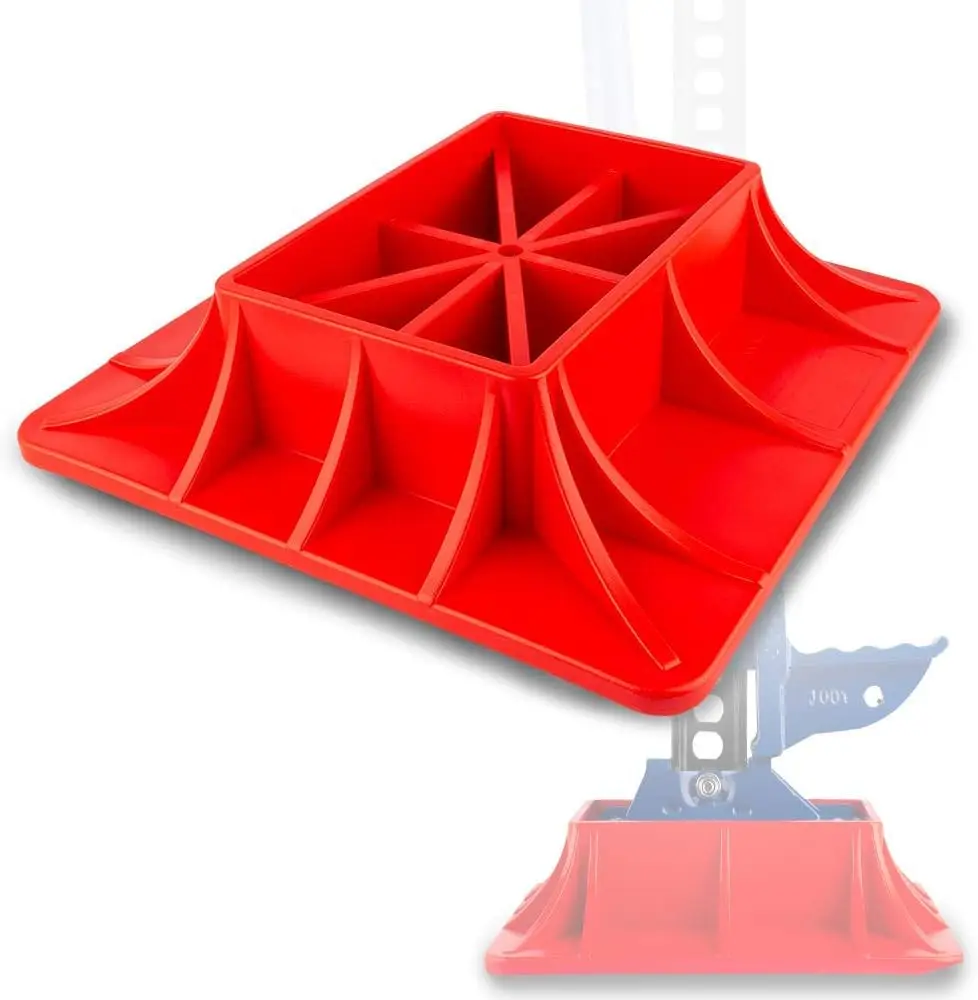 

Heavy-Duty Off-Road Jack Base with PP Pad to Prevent Sinking on Soft Surfaces, Red