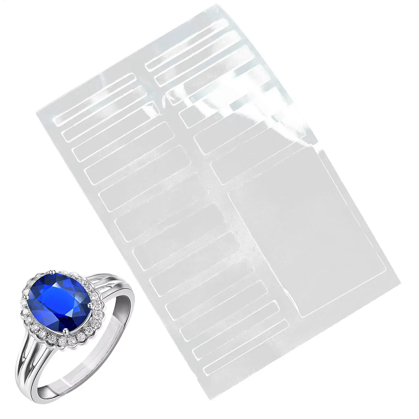  Adjust Rings Size Silicone Transparent Sticker for Big Size Ring Invisible Fixed Tightener Reducer Resizing Jewelry Tools