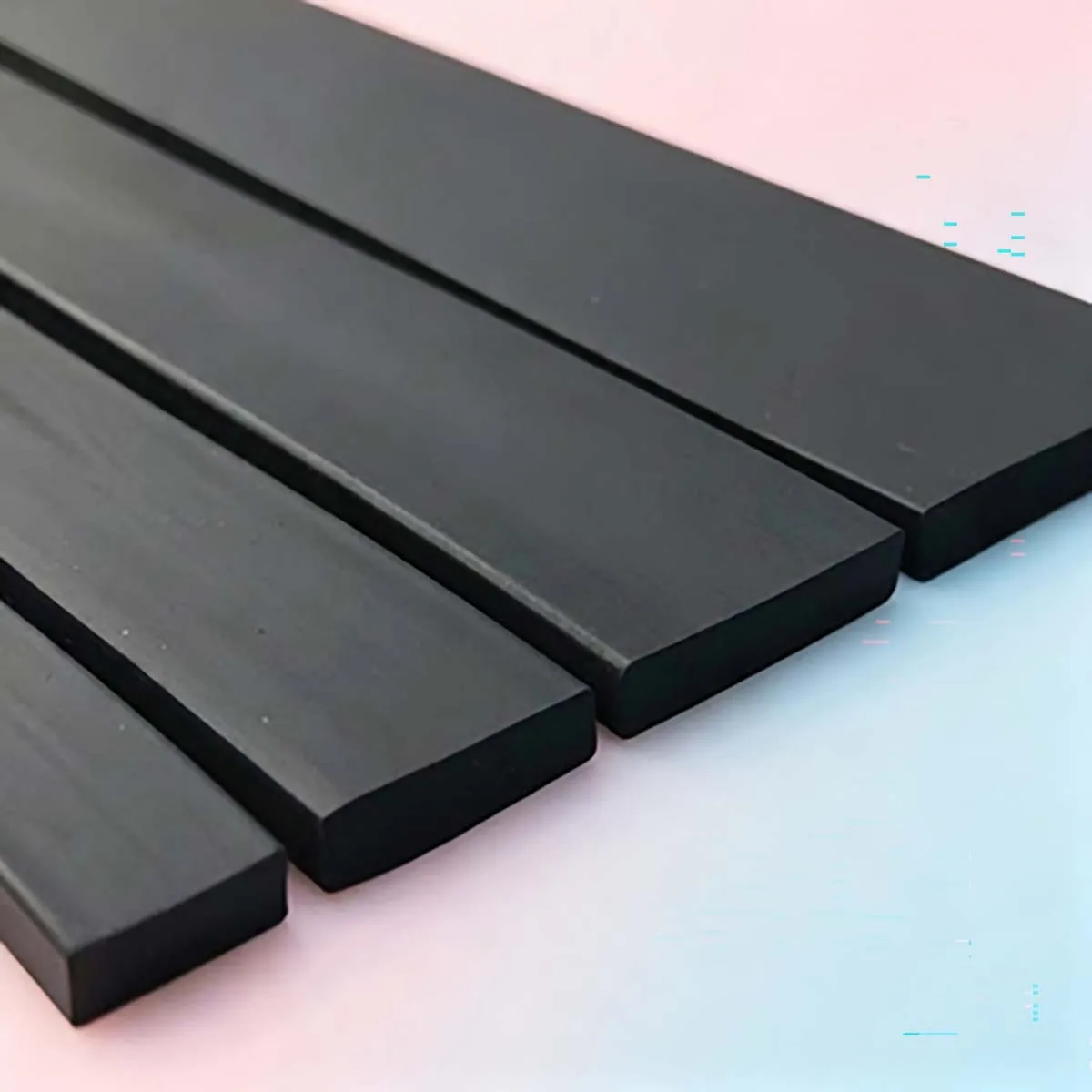 Nitrile Solid Rubber Square Strip Flat Strip Oilproof Shock Absorption Anti-collision Marine Rubber Seal Strip