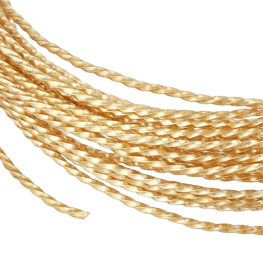 20FT 18 Gauge Golden Brass Jewelry Wire, 1mm Thick Round Craft Twist Wire for Beading Ring Making and Other Jewelry Crafts