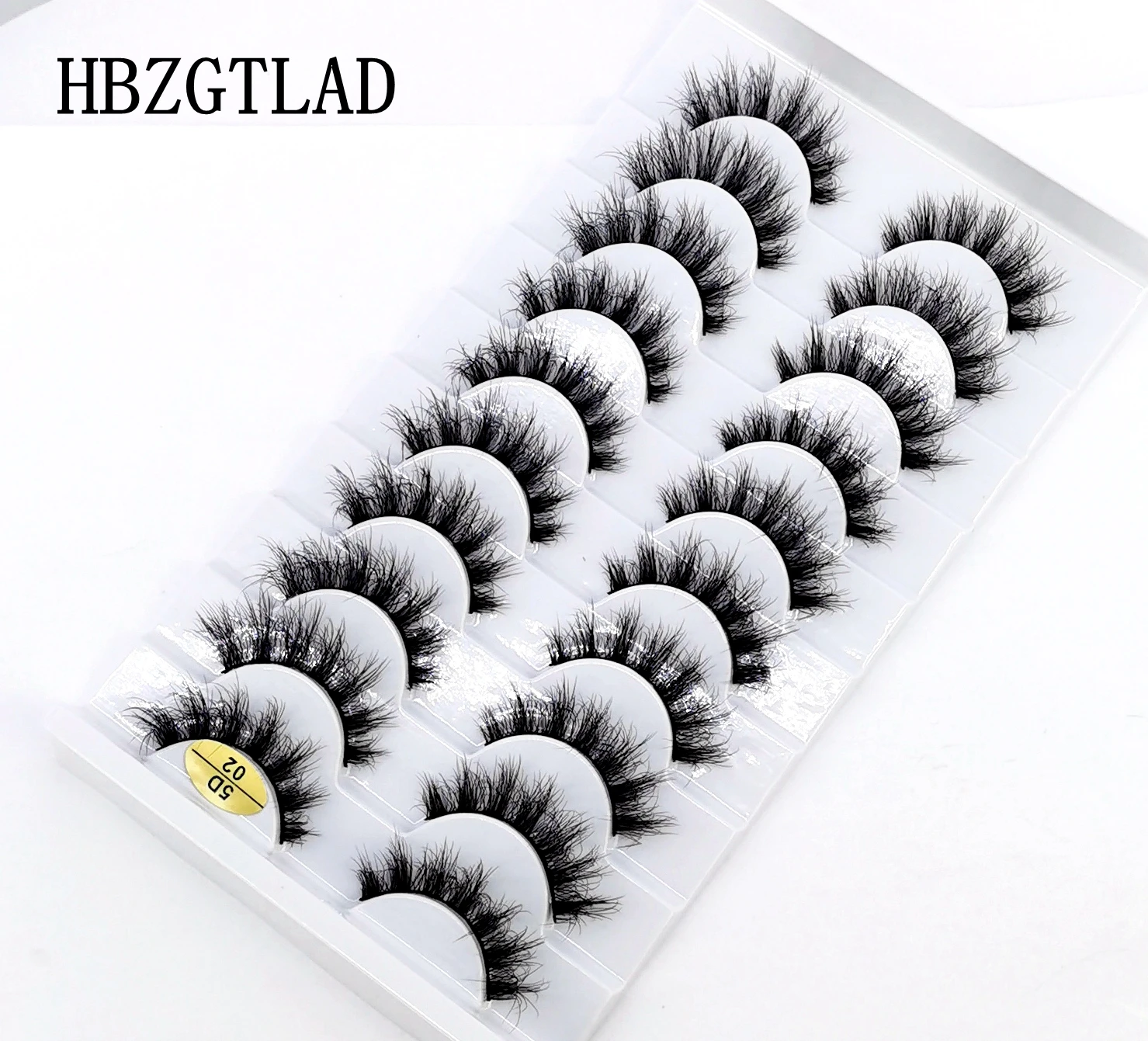 New 10 Pairs False Lashes 5D Faux Mink Lashes Fluffy Soft Volume Natural Eyelashes Cross Eyelashes Lashes Reusable Makeup cils