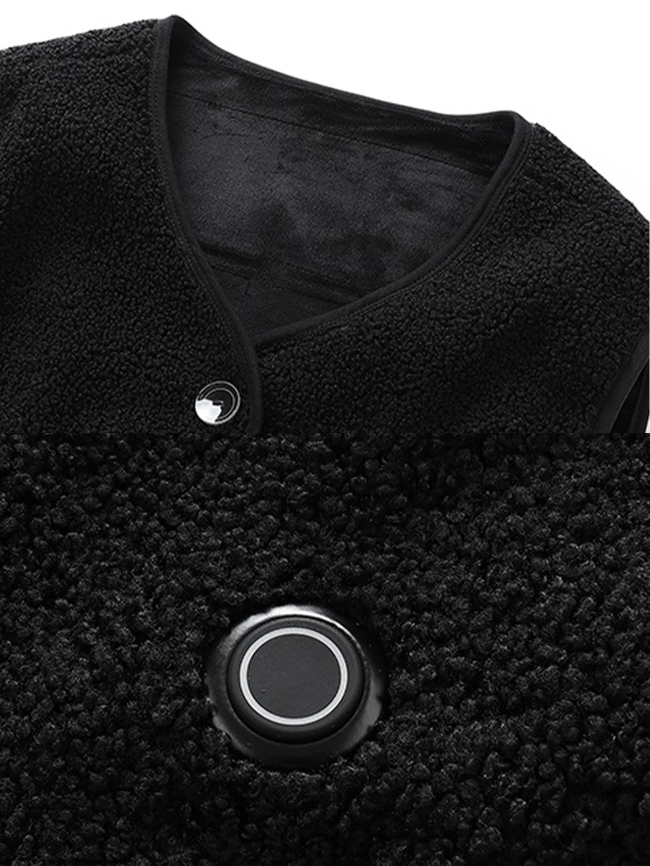 16 Bereiche beheizte Weste Teddy Samt V-Ausschnitt für Männer Frauen USB elektrische Temperaturregelung Weste 3-Gang verstellbare Heizjacke – Detail 7