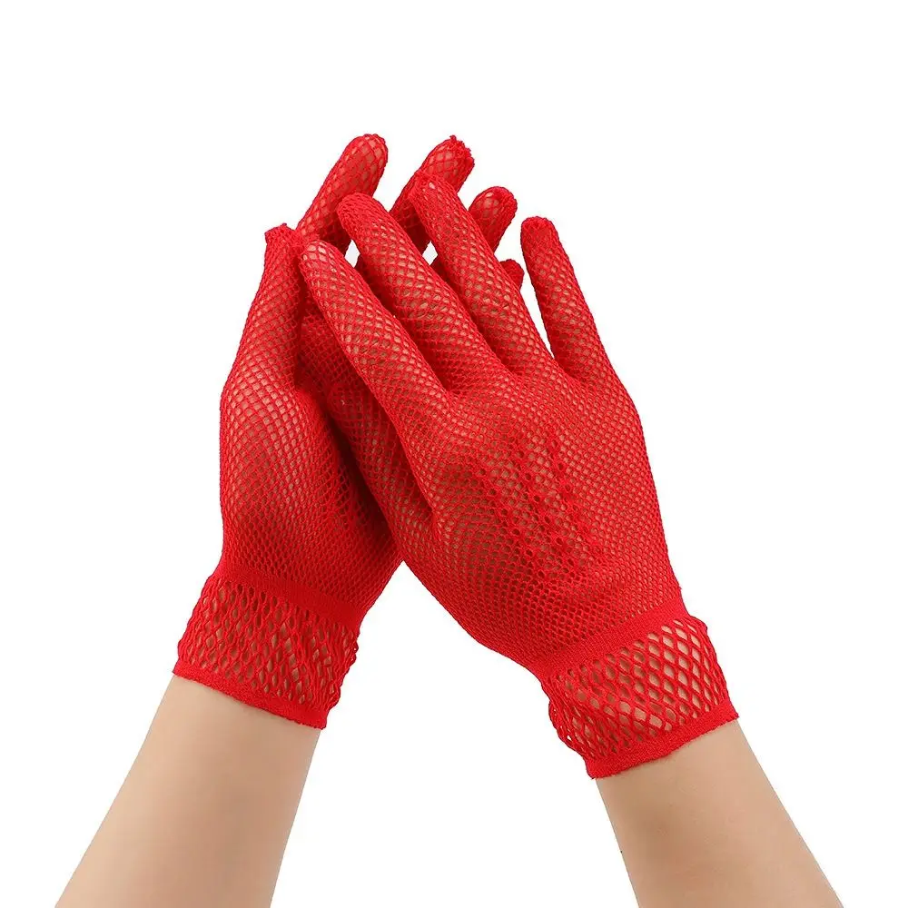 Fashion Lace Bridal Gloves Breathable Hollow-out Wedding Gloves Elegant Short Wrist Gloves For Party Prom Banquet