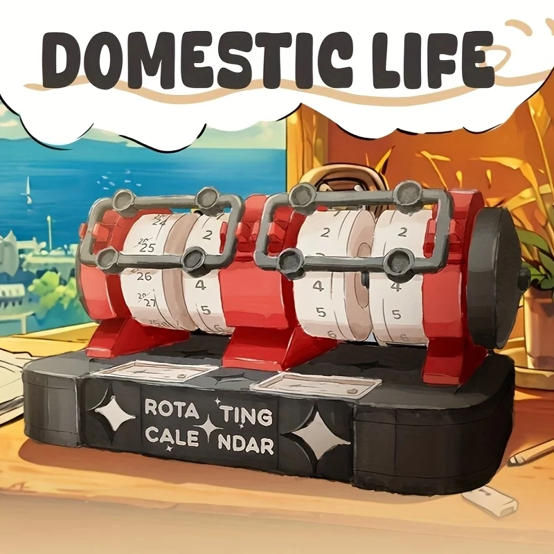 작은 입자 빌딩 블록 회전 책상 달력 향수 빌딩 블록 조립 모델 크리 에이 티브 데스크탑 장식 소년과