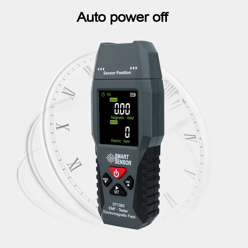 Digital EMF Meter Electromagnetic Field Radiation Detector Handheld Mini Magnetic Electric Strength EMF Tester with Color LCD