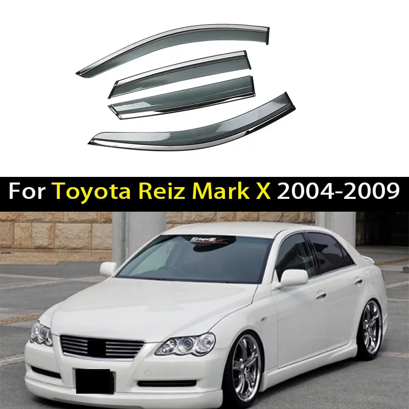 

Car Window Visor For Toyota Reiz Mark X 2004 2005 2006 2007 2008 2009 Deflectors Window Rain Guard Weathershield Sun Rain Guard