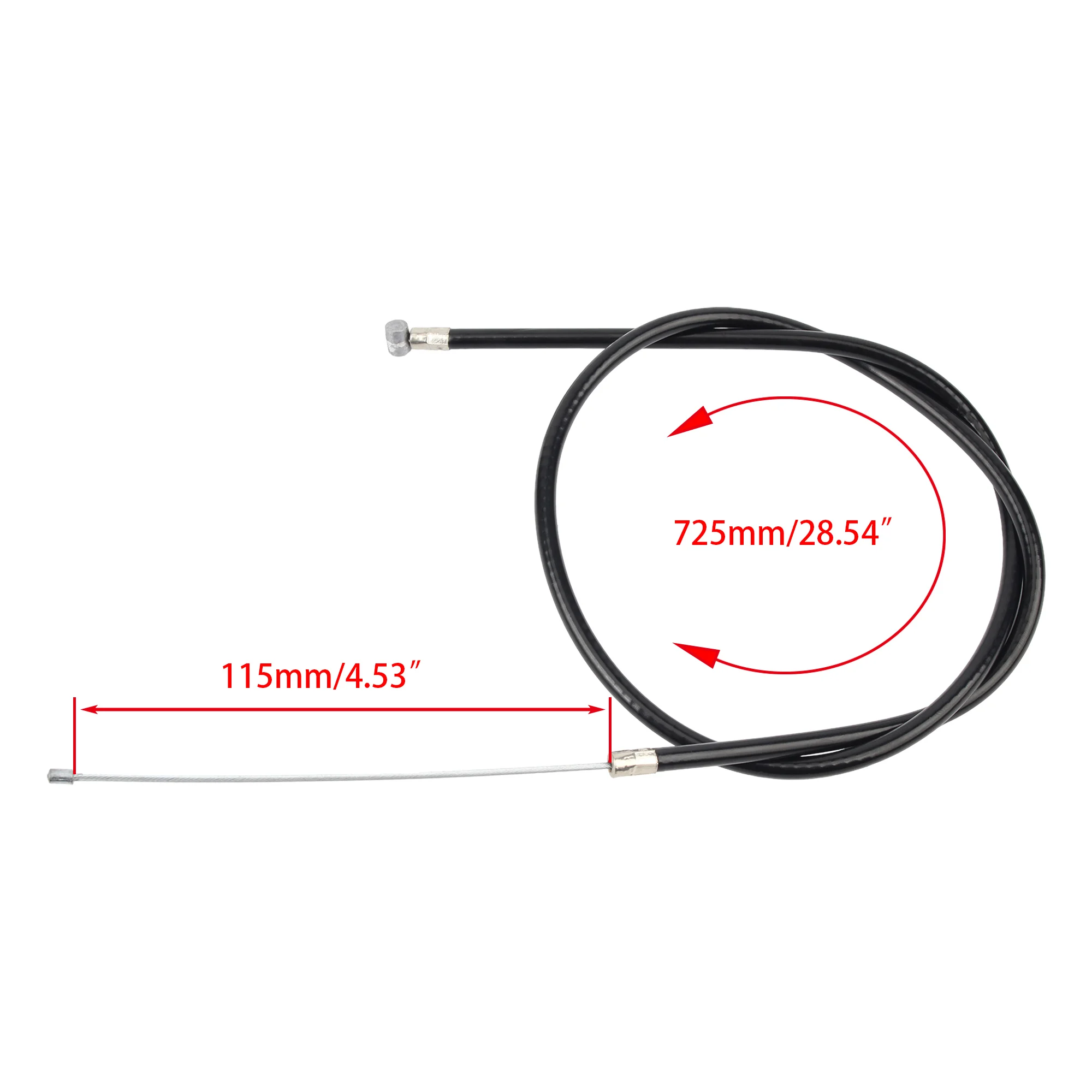 Motorcycle Throttle Cable 725mm Total Length 115mm Stroke For43cc 47cc 49cc 50cc 2-stroke Pit Mini Dirt Bike Replacement Parts