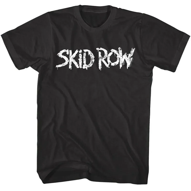 Poor Street Band Skid Row - Rock Retro Dark Style Vintage Men's Heavyweight Pure Cotton Short-Sleeved T-Shirt