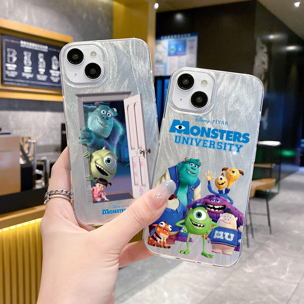 Disney Monsters Inc Clear Feather Laser Phone Case Cover FOR Apple iPhone 11 8 7 6 SE X XS XR XMAX XSMAX PRO PLUS 5G