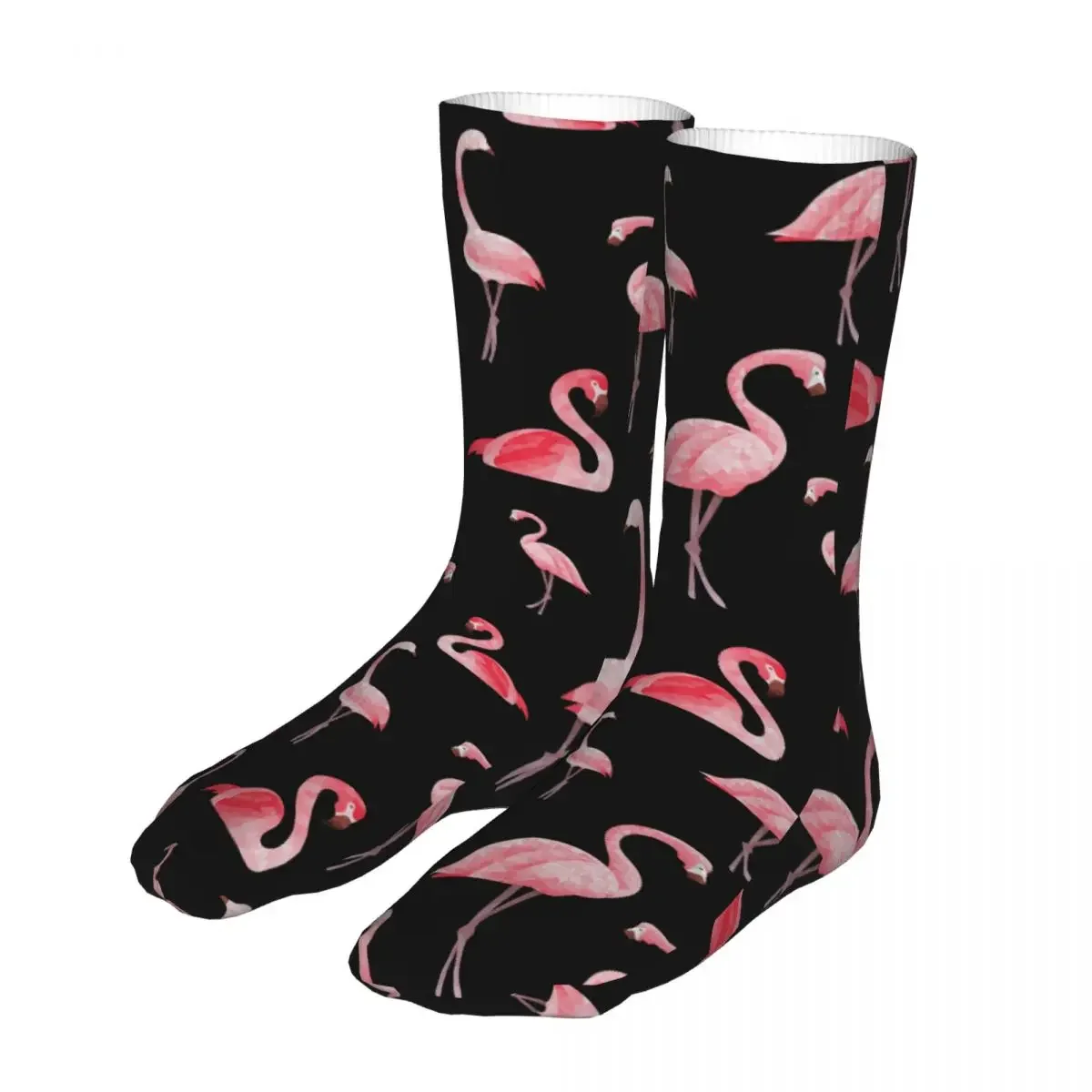 Flamingo Pattern Socks Men's Women's Polyester Funny Happy Socks Hip Hop Spring Summer Autumn Winter Socks Gift