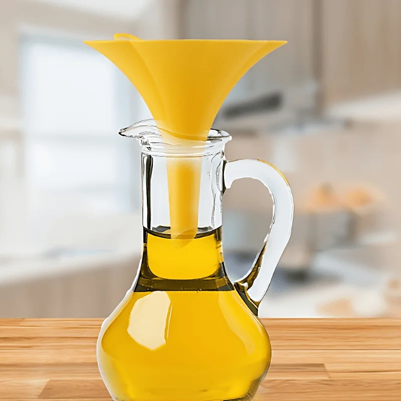 1/2PCS plastic funnel, flower shaped design, can be hung for storage, suitable for bottling and transferring liquids and powders