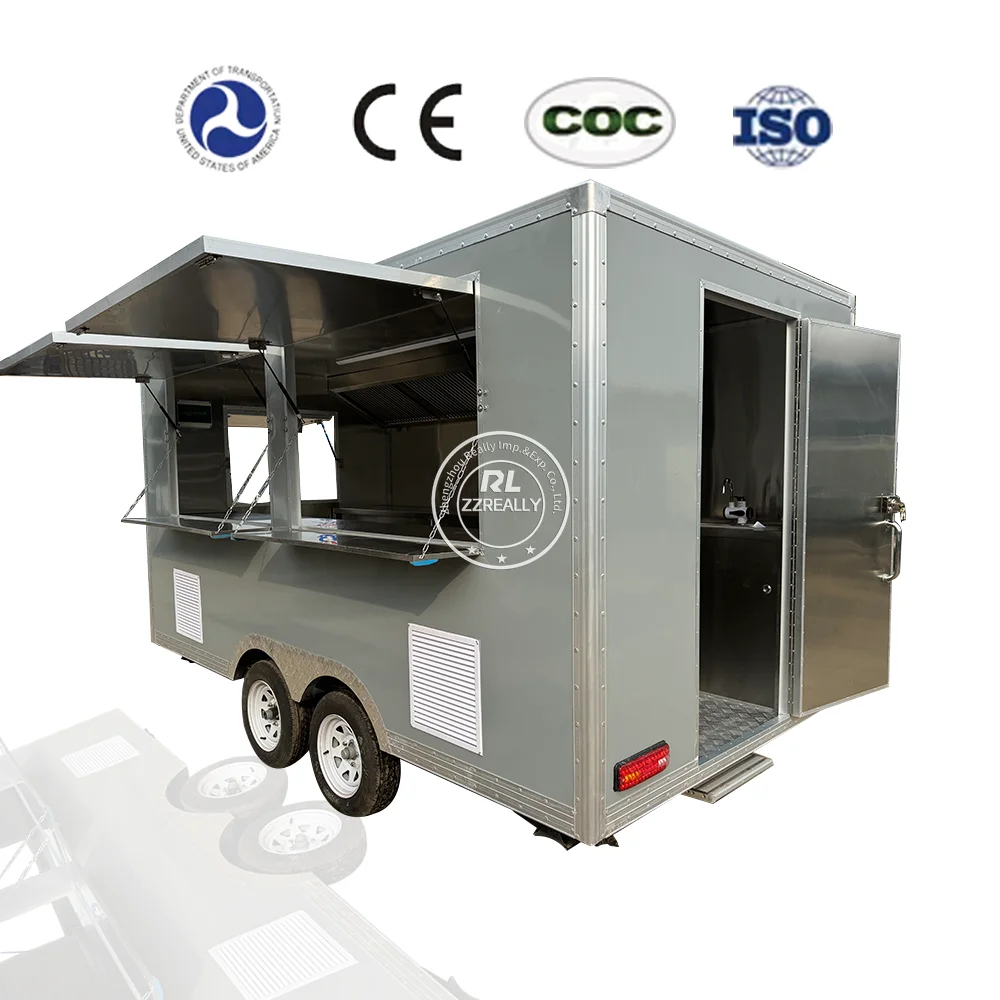 USA Standard Fast Food Truck Mobile Catering Trailer With DOT VIN Concession Food Trailer for Bubble Tea