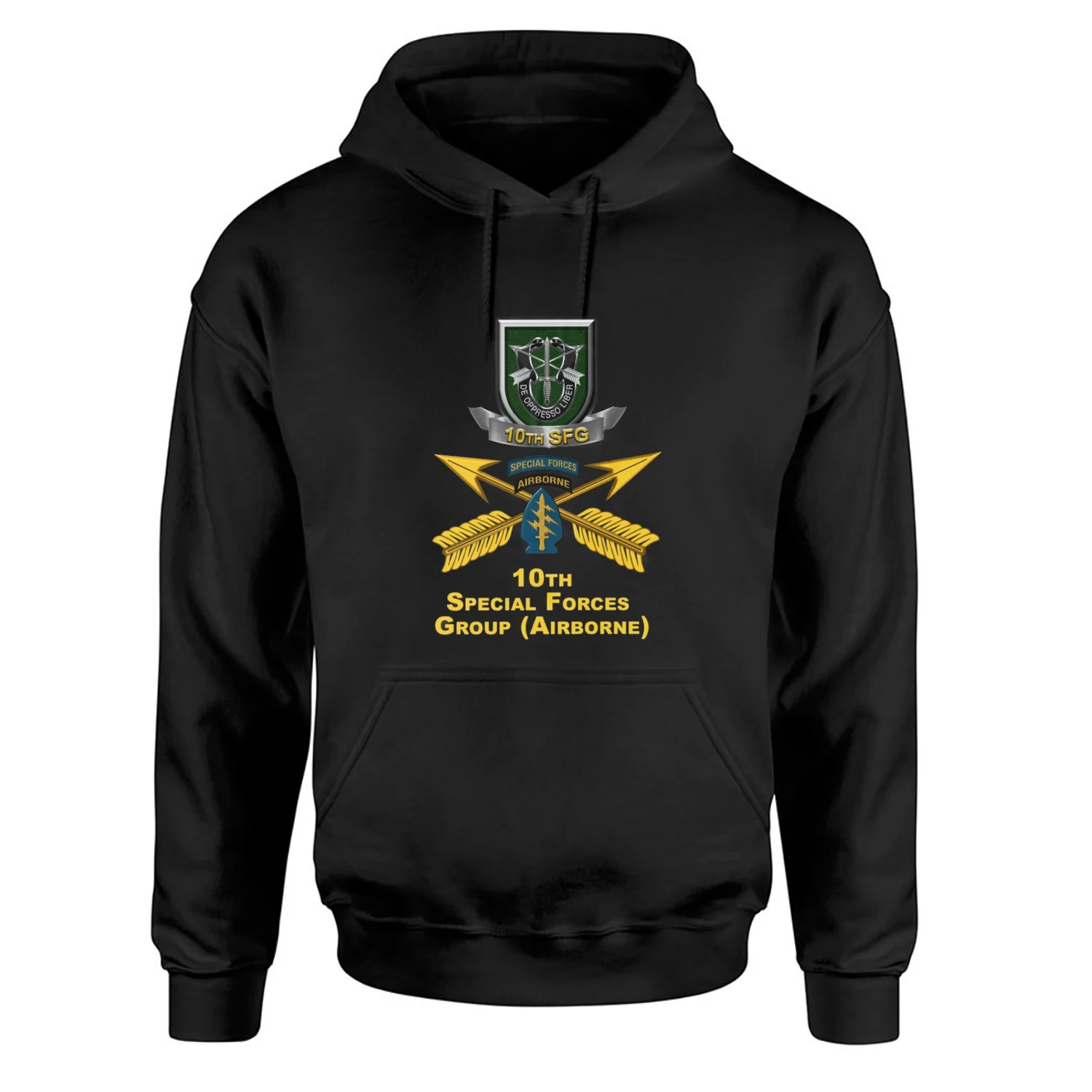 

US Army 10th Special Forces Group (Airborne) Military Pullover Hoodie 100% Cotton Comfortable Casual Mens Sweatshirts Streetwear