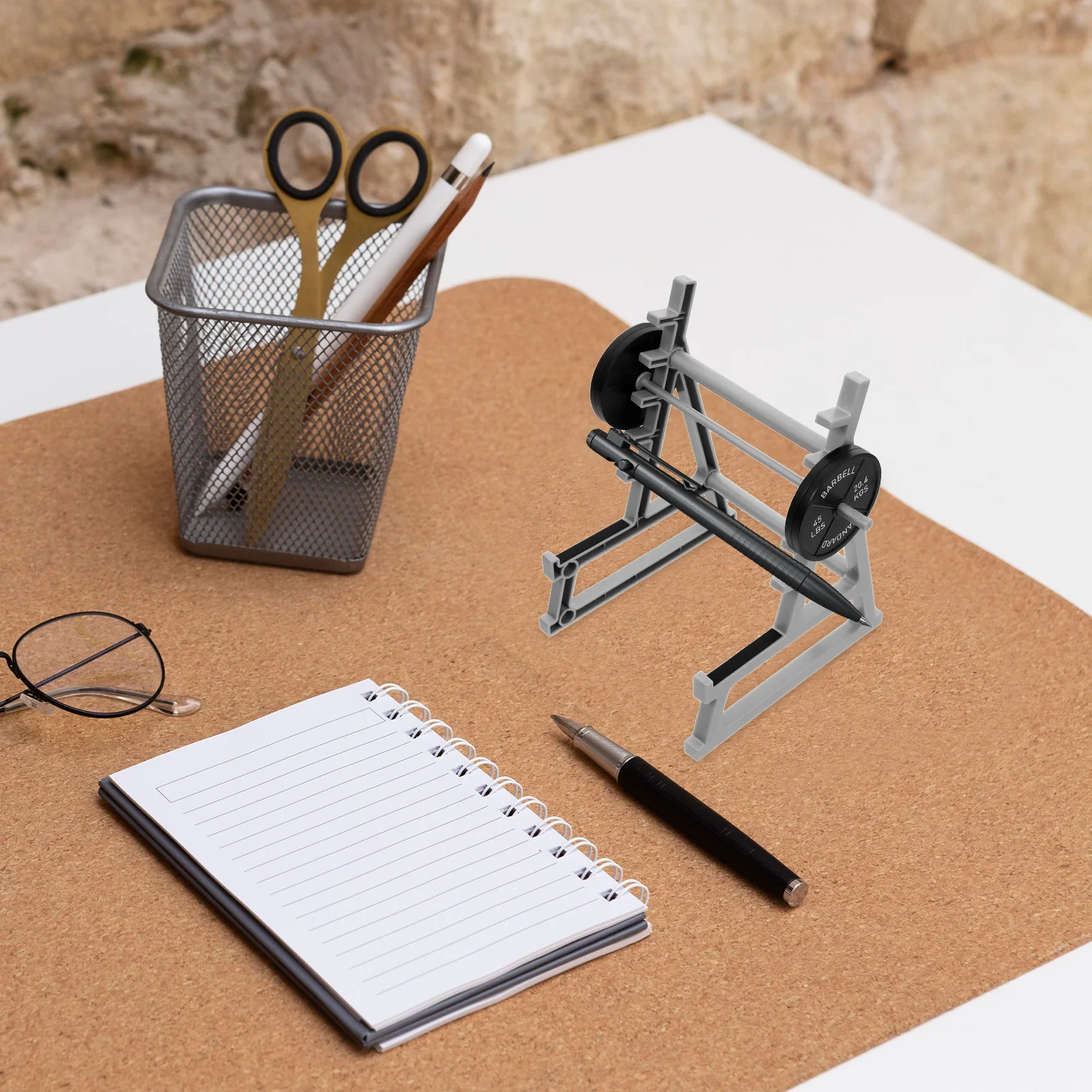 

1Set Barbell Pen Holder Plastic Desk Organizer Student Pencil Case Storage Rack Multi-Function Pen and Pencil Organizer