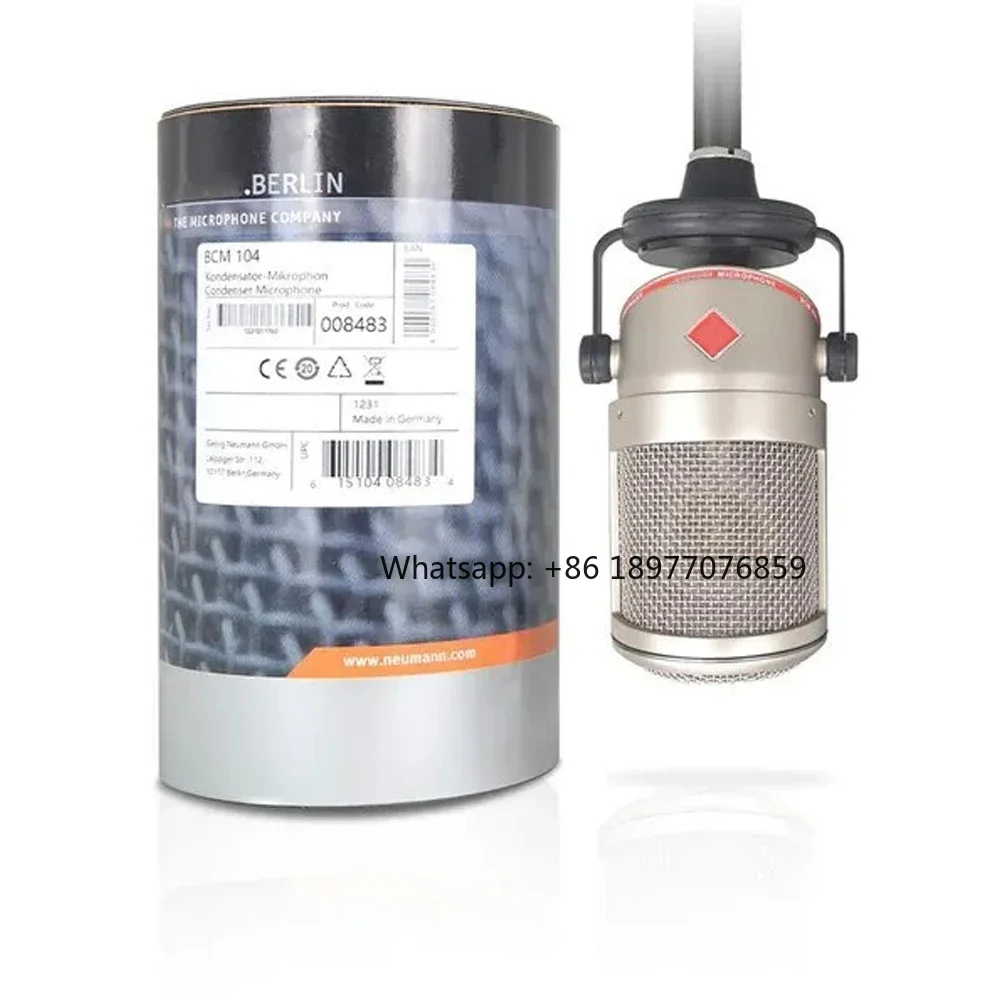 BCM104 Wired Studio Metal Condenser Microphone XLR Connector Noise Cancelling Desktop Broadcast Voice Recording Mic Box