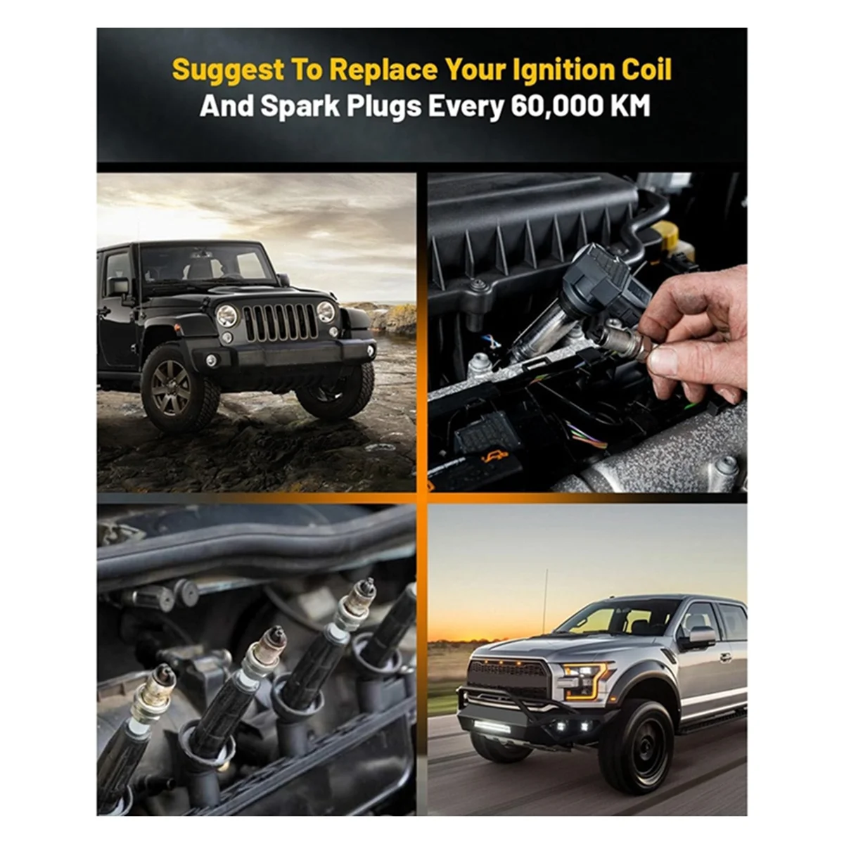 

M53K_4PCS 90919-02237 Ignition Coils for Toyota Hilux 4Runner Hiace Tacoma