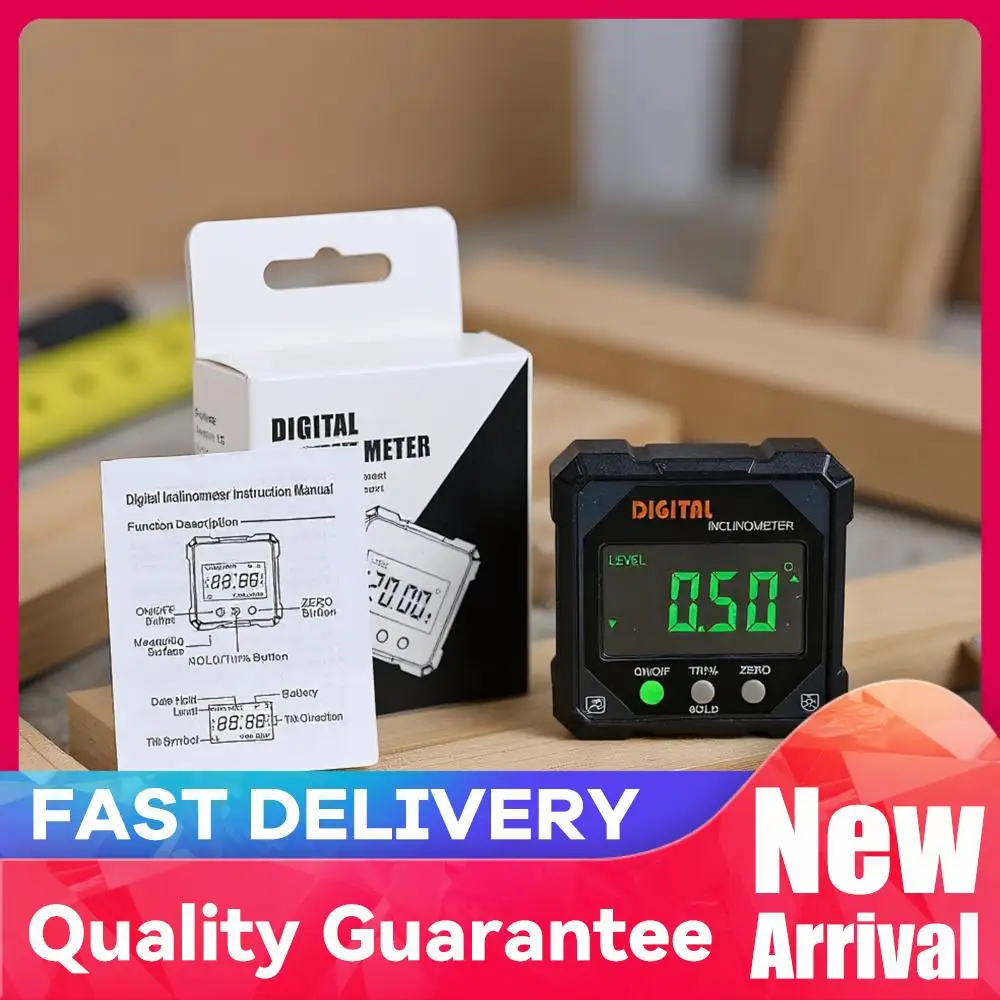 

Магнитный угломер с 4 сторонами, LED-экраном, для настольной пилы, измерительный инструмент для деревообработки, износостойкий, с подвесным уровнем