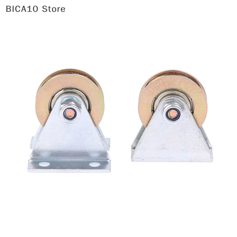 1 Set Staffa Puleggia 6mm Corda Metallica Puleggia Rullo Fisso Over-line Ruota Appesa Ruota Guida Ruota U 6.4*32*8