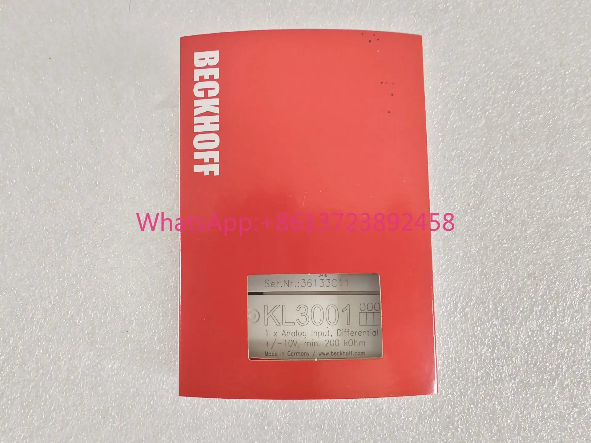 

BECKHOFF KL3001 German Beckhoff module, spot