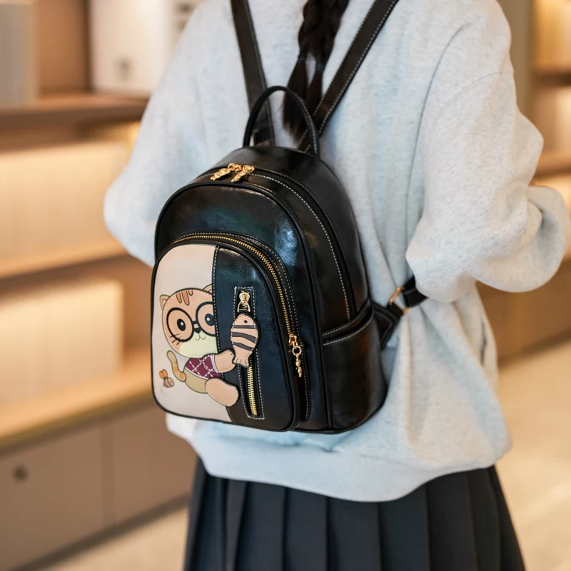 حقيبة ظهر نسائية غير رسمية ذات سعة كبيرة لعام 2026 حقيبة ركاب متعددة الاستخدامات خفيفة فاخرة من البولي يوريثان حقائب ظهر نسائية للنساء #3