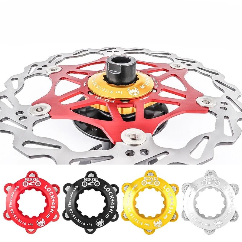 Juego de bloqueo central de bicicleta a adaptador de anillo de bloqueo de Rotor de 6 pernos, convertidor de anillo de cubierta de bloqueo de Rotor de freno de disco de bicicleta de carretera para Shimano CN