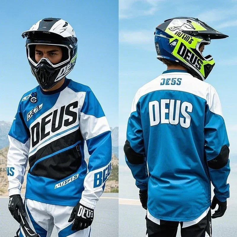 2025 nueva moda Unisex Motocross montaña Enduro MTB ropa bicicleta Moto cuesta abajo sobre tamaño ciclismo Jersey DEUS EX MACHINA DH