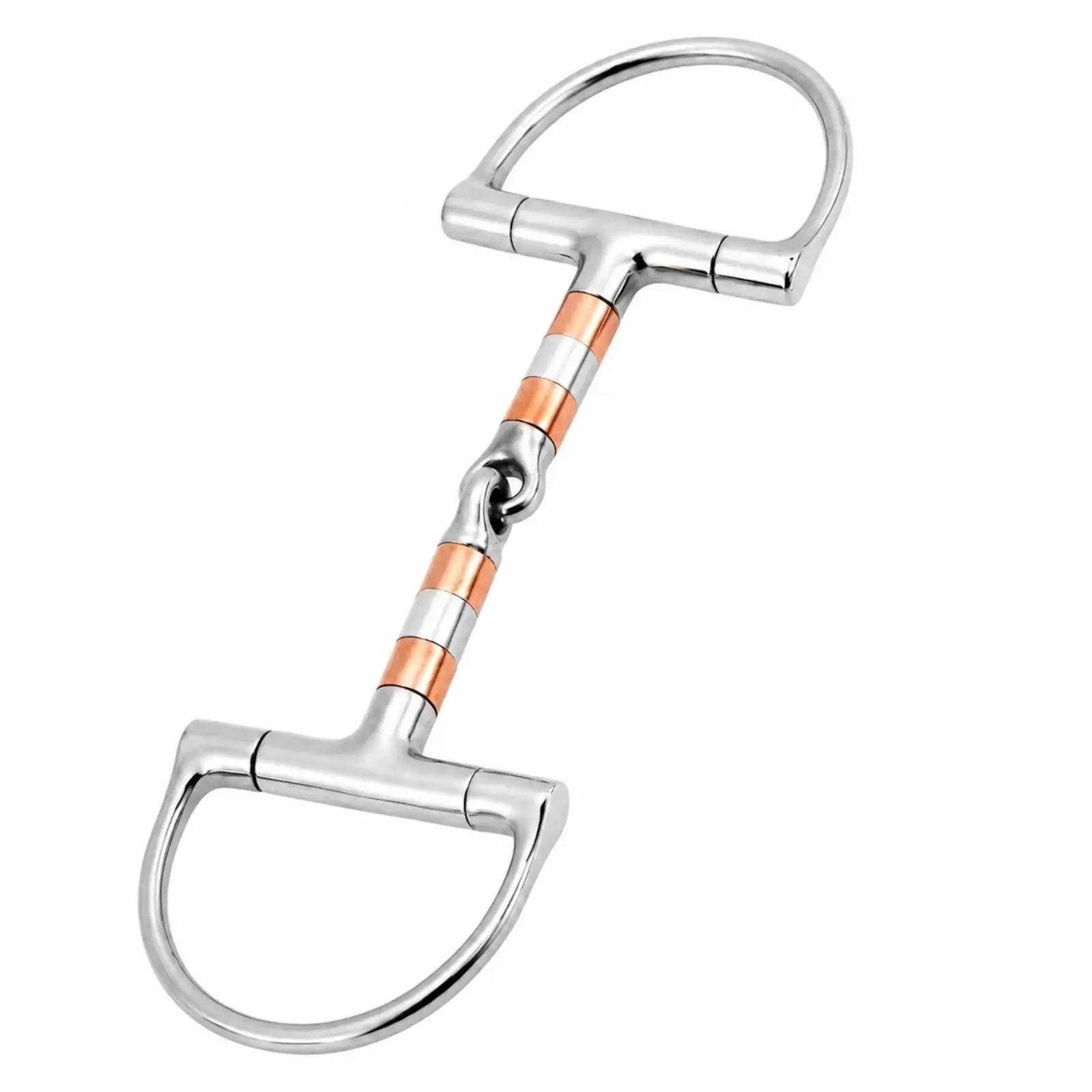 horse-riding-bit-d-ring-jointed-stainless-steel-brass-center-snaffle-mouthpiece-for-bridle-equestrian-horse-gear-accessory