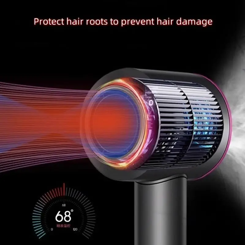 Professional bladeless exhaust dryer constant negative ion hair dryer negative ion quick-drying household hair dryer 5 accessori