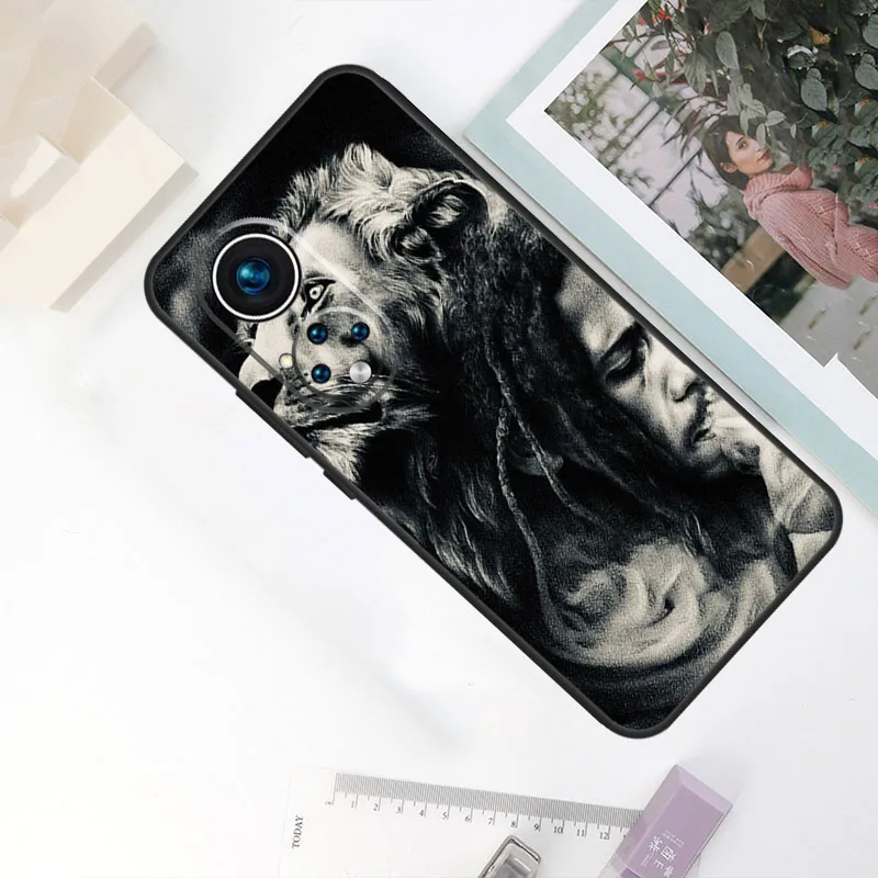 Rasta Lion Reggae Bob Marleys For Huawei Honor 50 X9 X8 X7 Magic4 Pro P50 P20 P40 P30 Lite P Smart Z 2021 Nova 5T Case