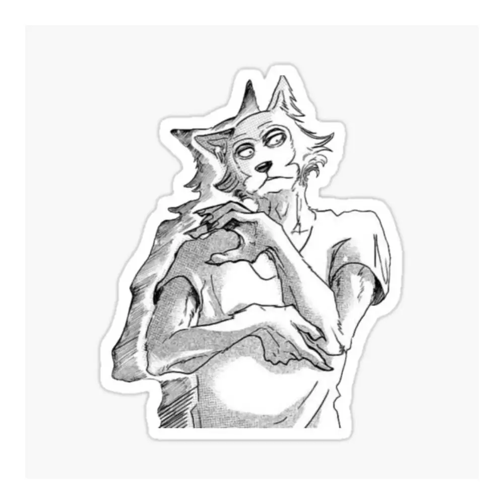 Beastars Legosi Wolf Sticker Car Window Bumpers Die-cut Vinyl Stickers Decorative Accessories