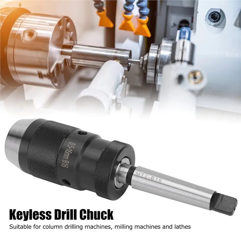 ABFU-MT2-B16 Morse Taper Keyless Drill Chuck Quick Release For Drilling Machine 0.5-16Mm 2Pc MT2-B16 Chuck