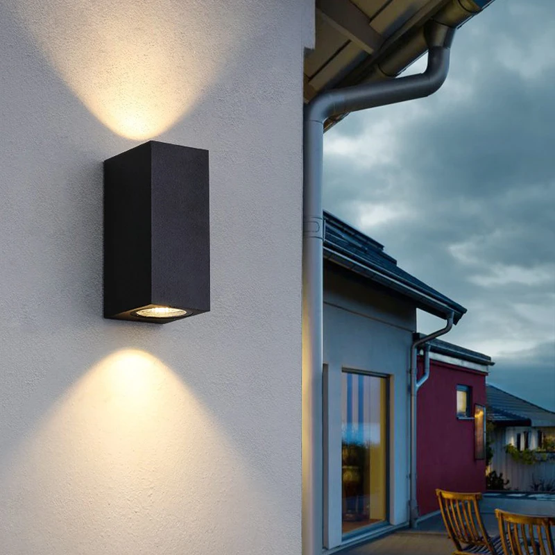 LED Wall Lamp Outdoor IP65 Waterproof GU10 Upper Lower Lighting Porch Courtyard Lights Indoor and Outdoor Decorative Wall Lamp