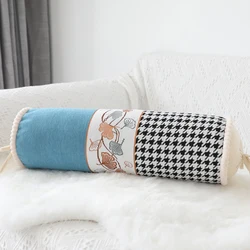 Columnar Candy Pillow Living Room Sofa Waist Cushion Nordic Chenille Cylindrical Pillow Bedroom Backrest Removable And Washable