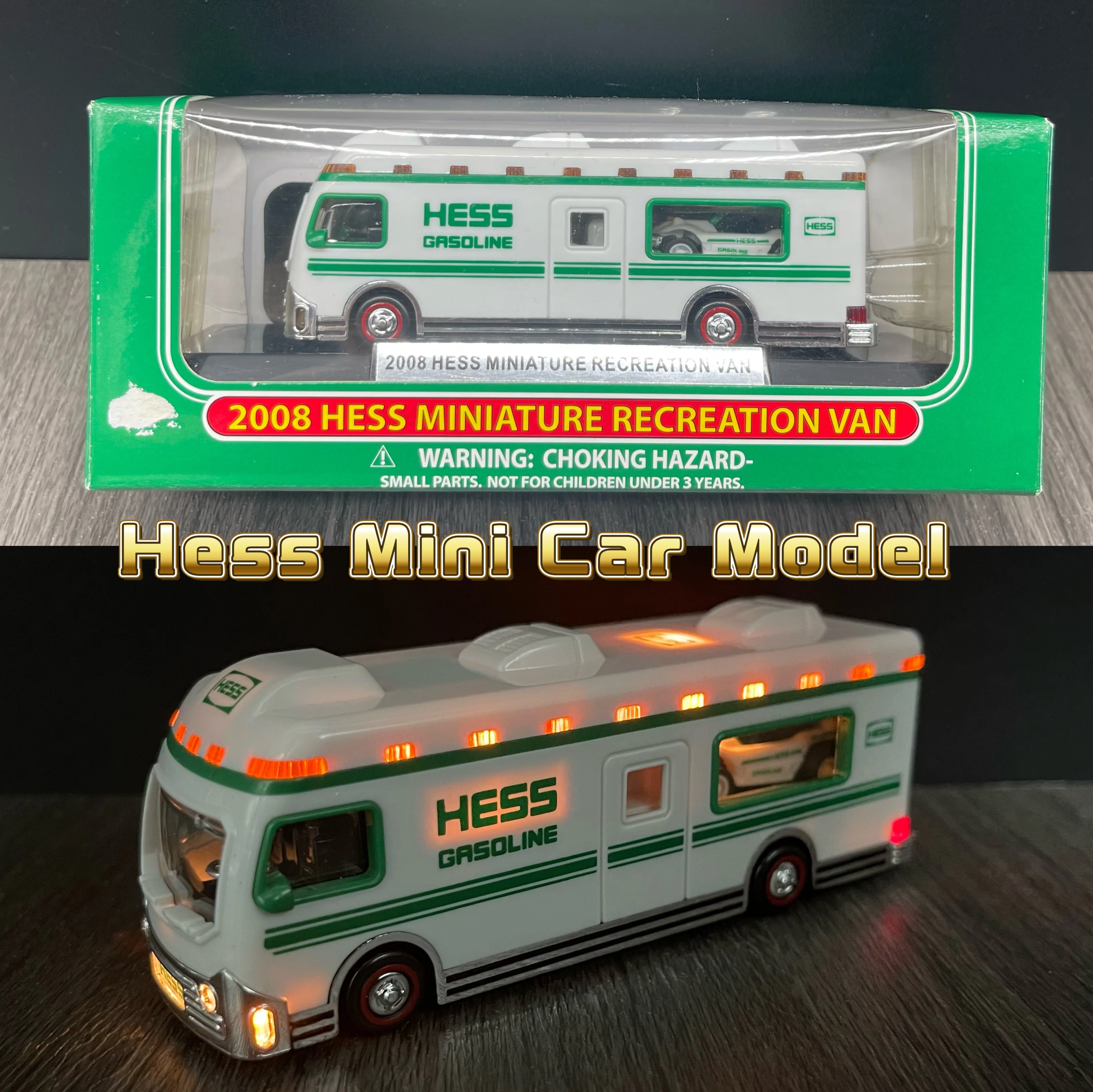 

Hess Miniature Recreation Van with Dune Buggy Fire Truck 15cm Multifunction Toy Car Model