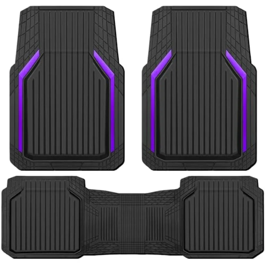 

Heavy Duty Rubber Floor Mats for Car, Waterproof Liner Deep Dish Car Mats Full Sets, Universal Trim to Fit for SUV Truck Sedans