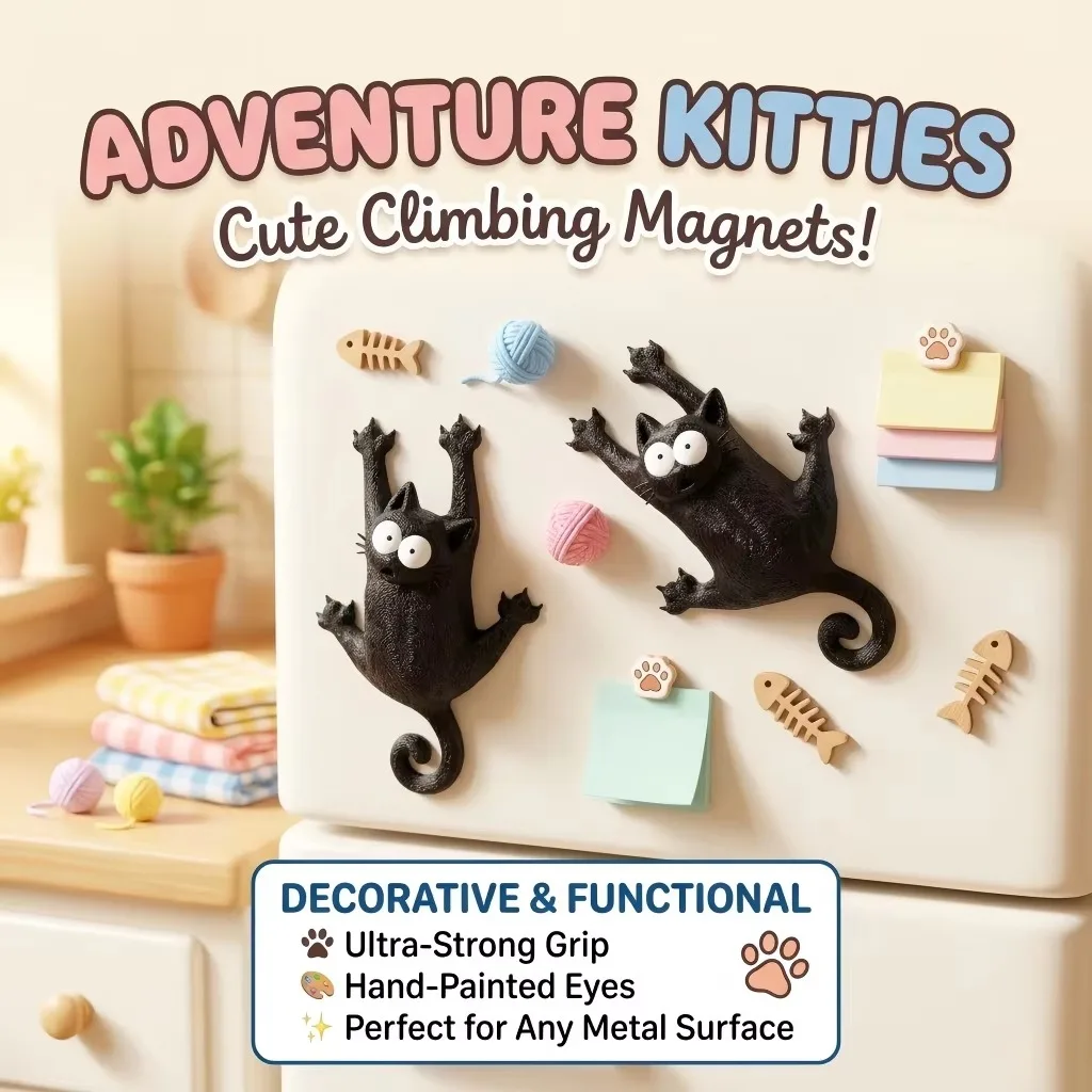 Creative & Cute Magnetic Cat Refrigerator Magnet — 