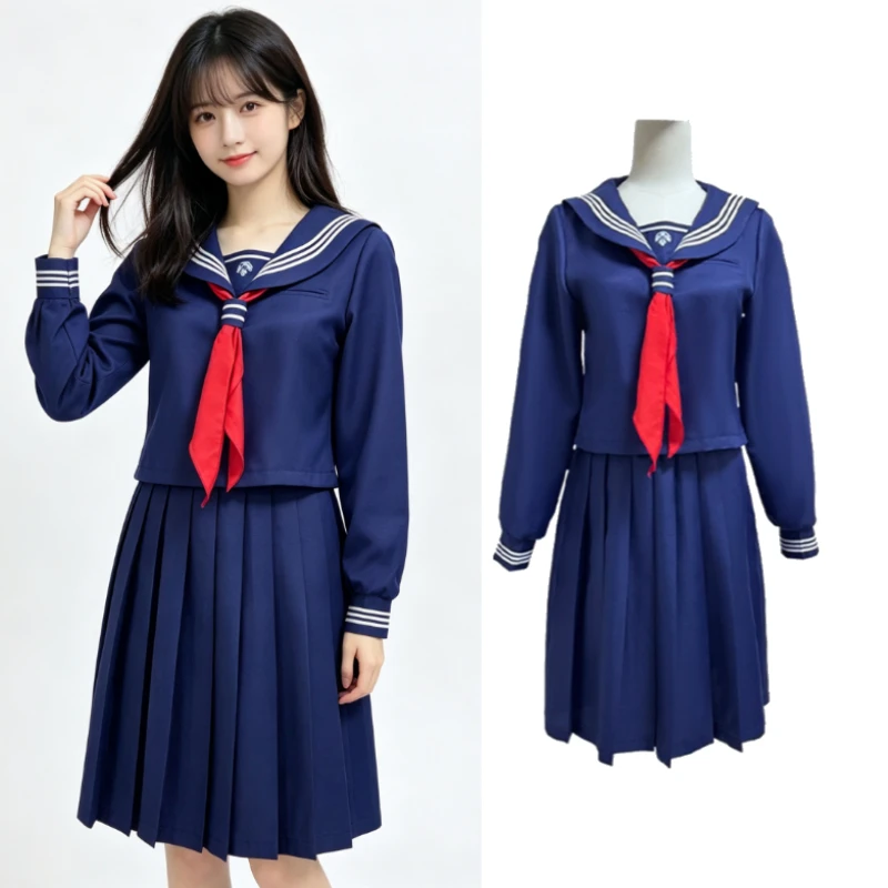 New Fukami Hinako Silent Hill Cosplay Costume Sailor JK Uniform Skirt Set Game Version Outfit For Women Role Play Suit