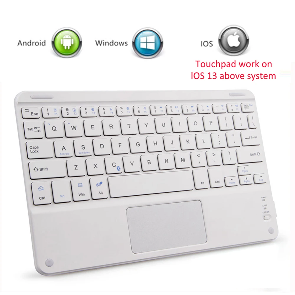 Teclado bluetooth sensível ao toque para tablet android teclado sem fio bluetooth com touchpad para ipad pc computador samsung tab tablet