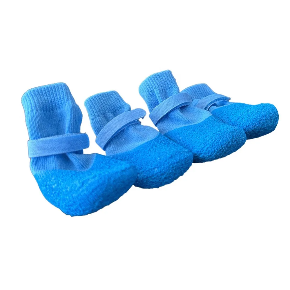 4Pcs/Set Portable Anti-slip Dog Shoes Waterproof Adjustable 