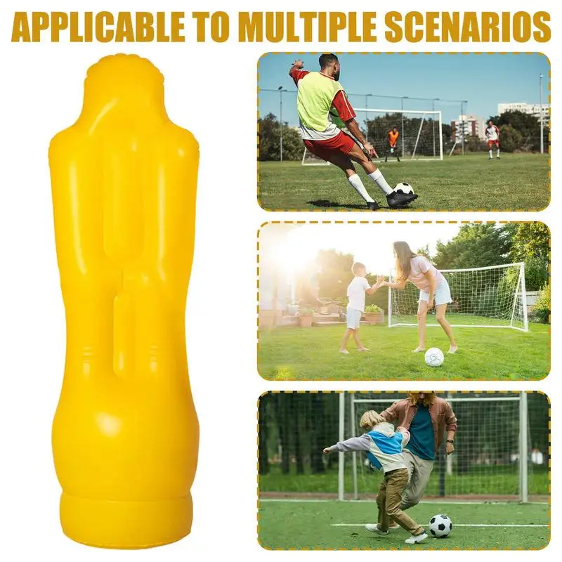 1.75 メートル PVC インフレータブルサッカーダミーポータブルサッカー機器多機能サッカーマネキントレーニング子供大人